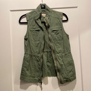 Olive Green Cargo Vest 